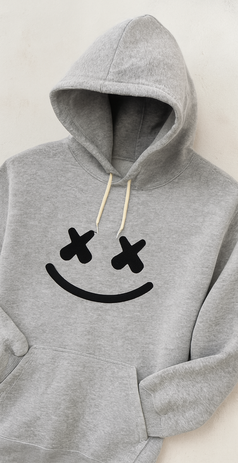 Grey Summer Hoodie – Lightweight & Stylish Large Size