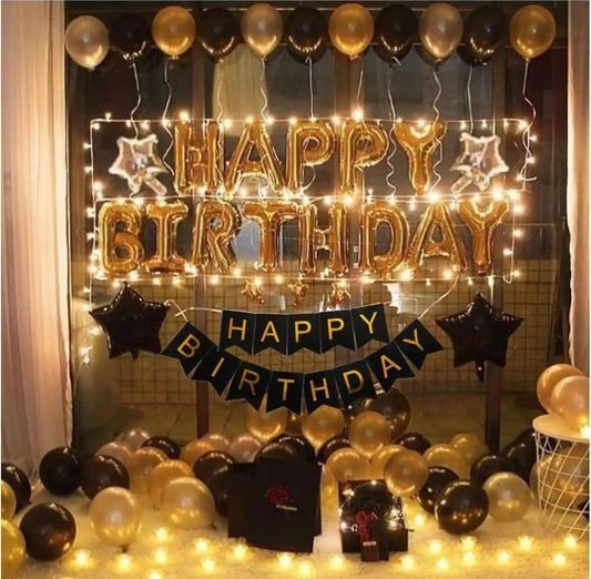 Happy Birthday Decoration Kit With Balloons And Banner