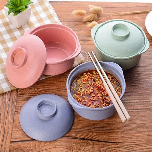 Instant Noodle Bowls With Lids Japanese Style