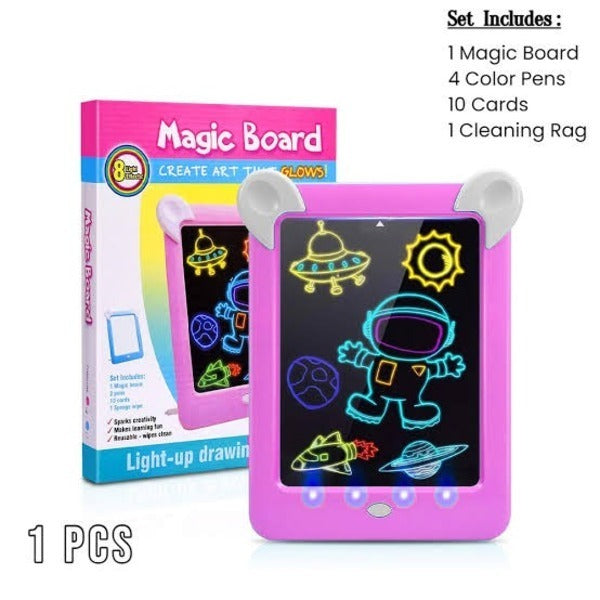Kids Magic Glow Pad – 3D Light-Up Drawing Board