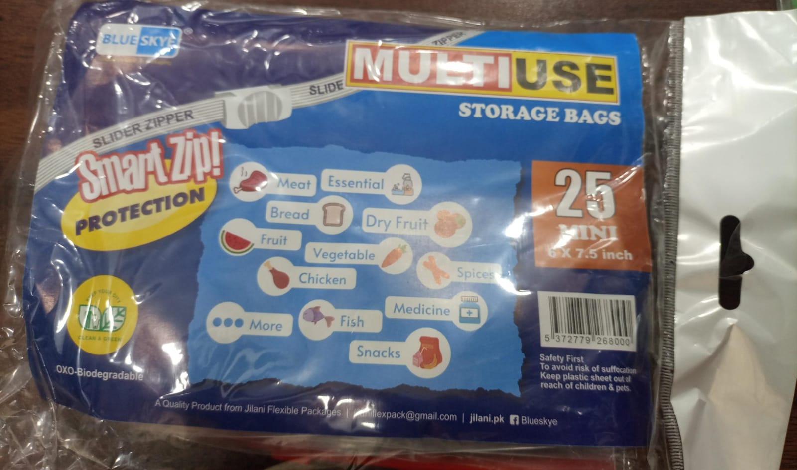 Large Food Storage Zipper Bags for Freezing & Fresh-Keeping