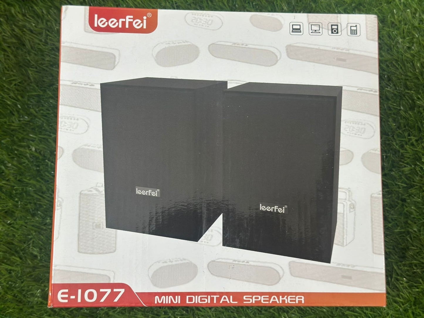 Leerfei Mini Digital Speaker E-1077 | Best Portable Black Speaker