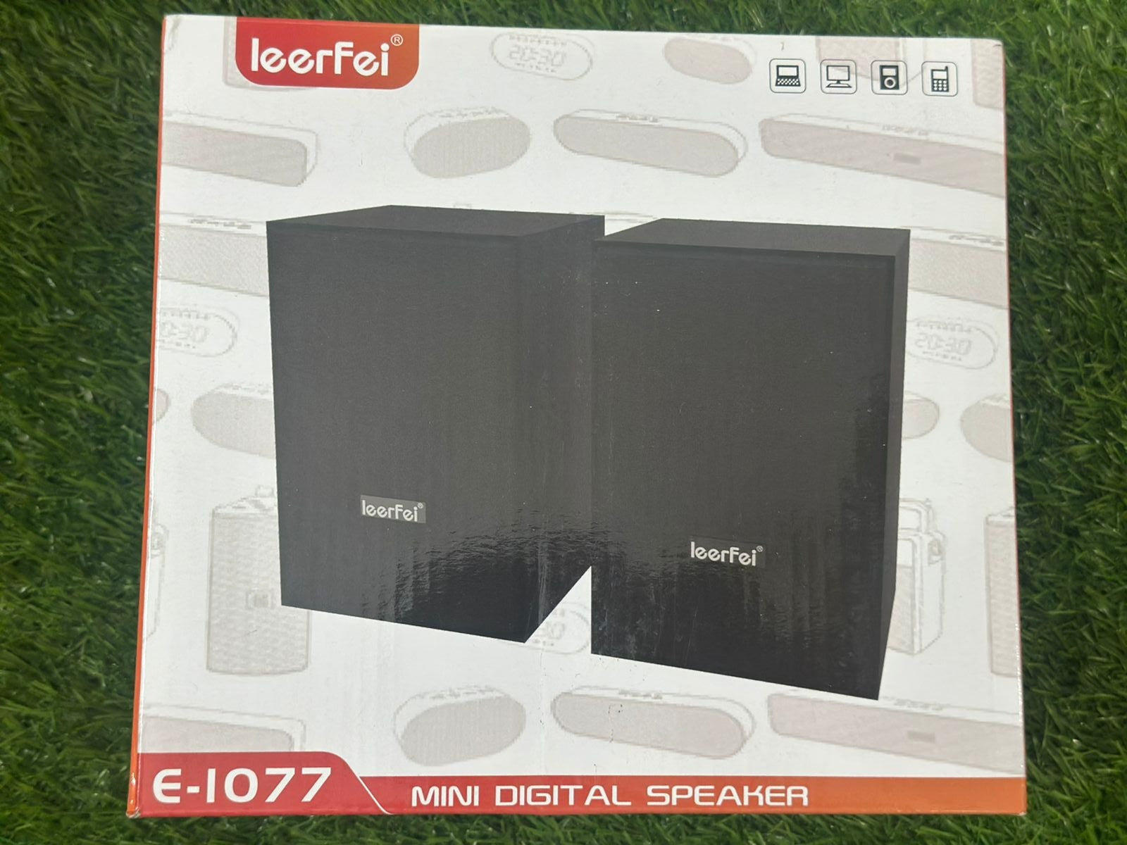 Leerfei Mini Digital Speaker E-1077 | Best Portable Black Speaker