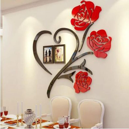 Love Rose Photo Frame Wall Art Home Room Decoration