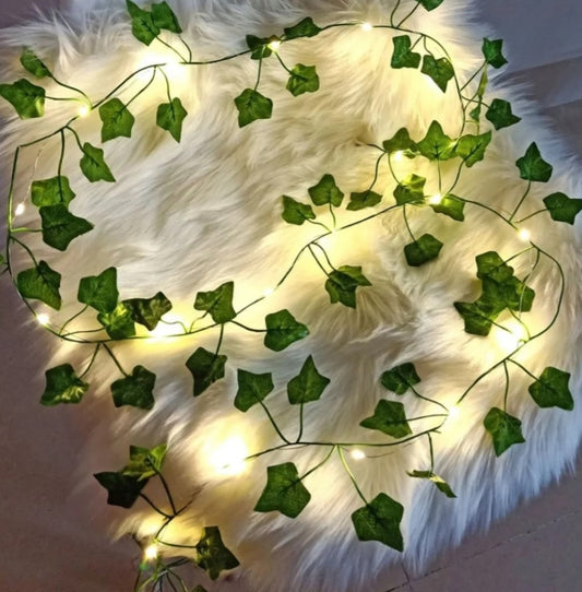 M. D. Mir Artificial Plant Leaves with 10ft Fairy Lights