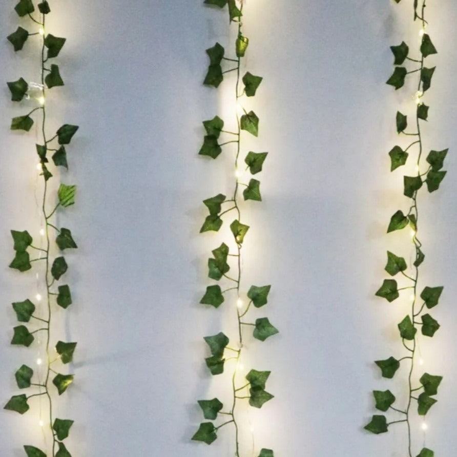 M. D. Mir Artificial Plant Leaves with 10ft Fairy Lights