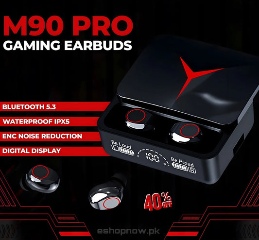 M90 Pro Gaming Earbuds Bluetooth 5.3 | ENC Noise Canceling