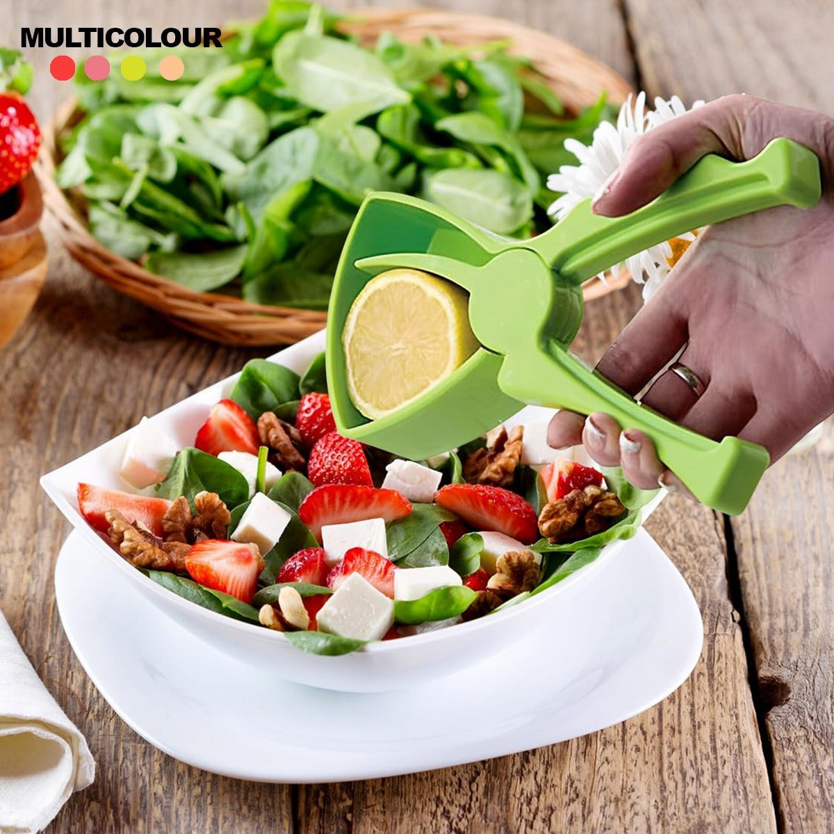 Manual Lemon Squeezer Press Juicer Tool – Durable ABS Material