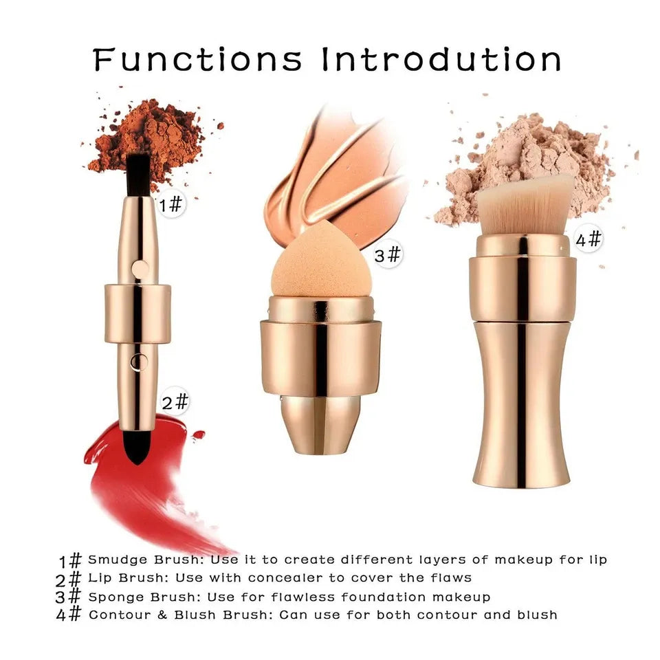 Max Factor 4 In 1 Travel Makeup Brush Set