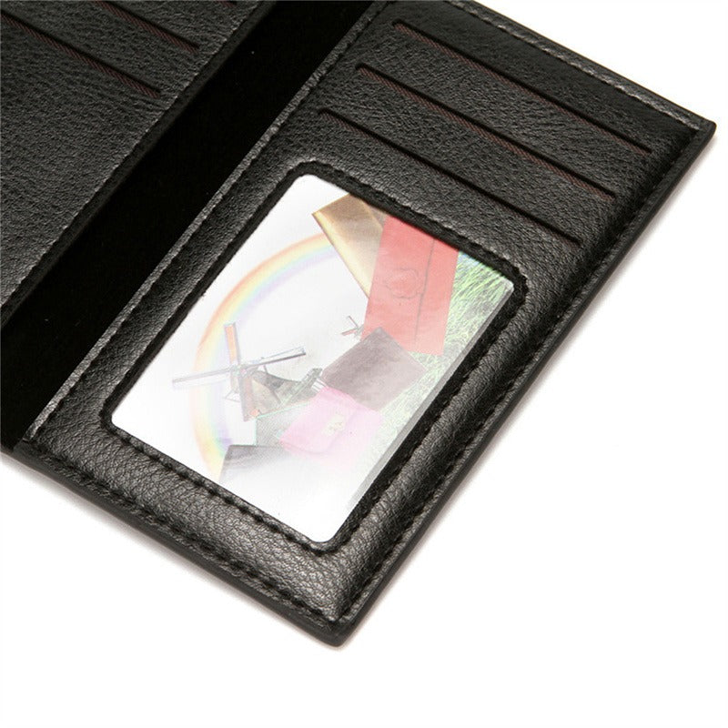 Men PU Leather Wallet Business Card Holder – Light Brown