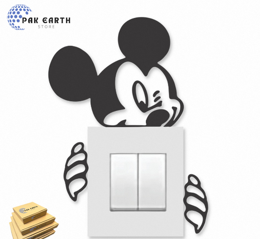 Mickey Mouse Wooden Switch Board Decorative Wall Art