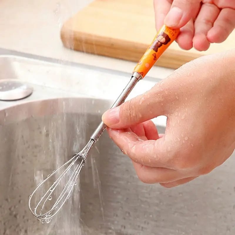 Mini Rotary Hand Mixer Egg Beater – Manual Baking Tool