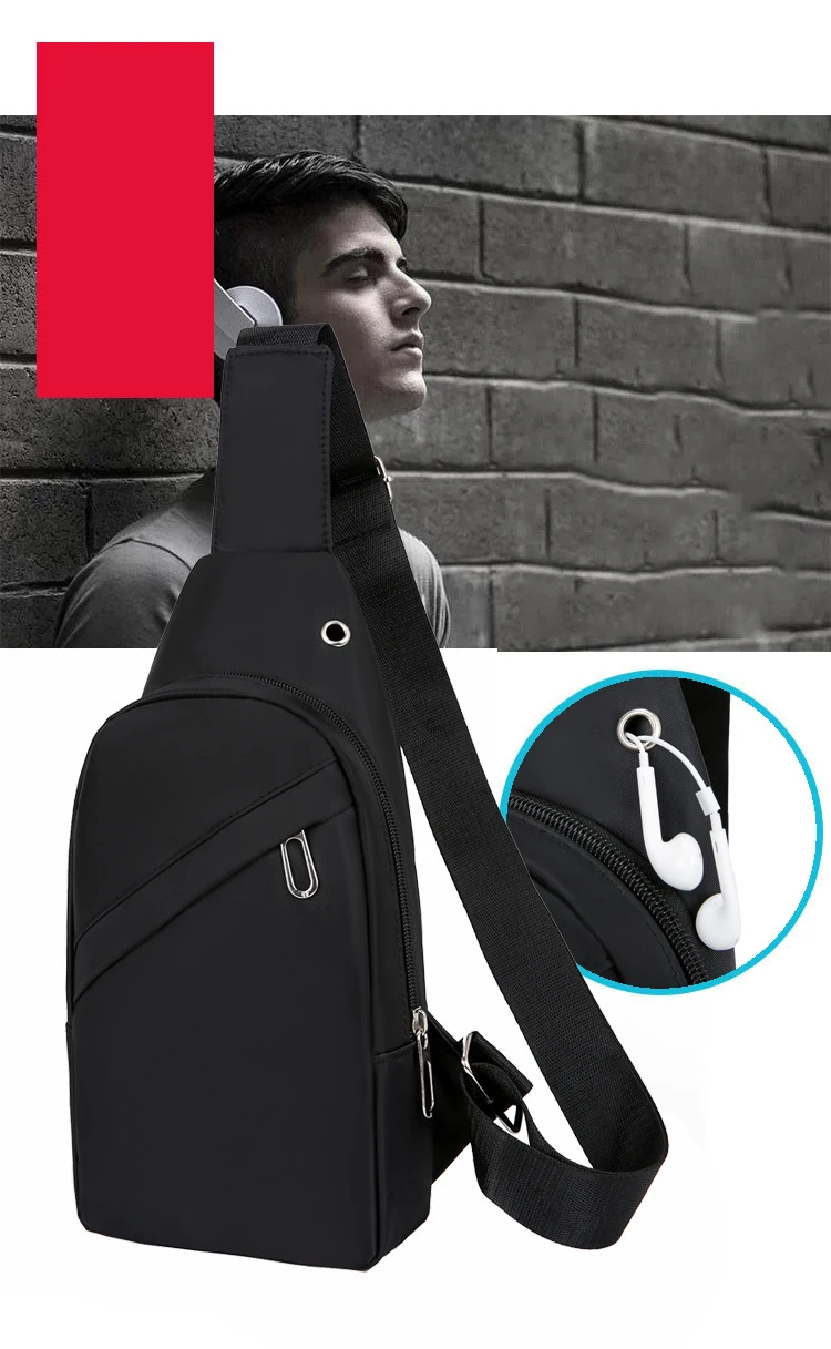 Minimalist Black Crossbody Sling Bag – Lightweight Travel Bag