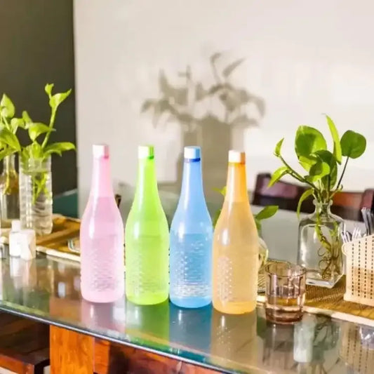 Pack of 4 Jumbo Plastic Water Bottles | Reusable Drink Bottles