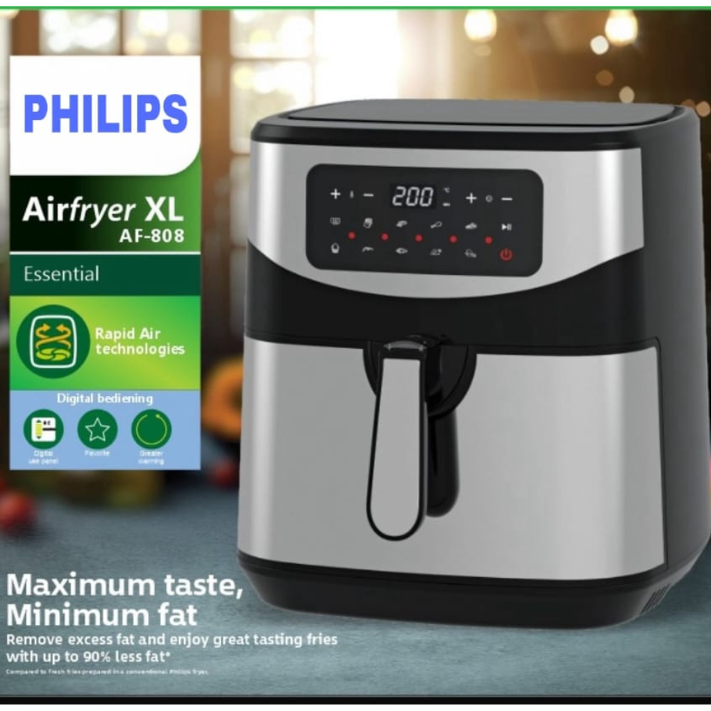 Philips Air Fryer 5.5L/10L/11L – Digital Panel, 1 Year Warranty 2