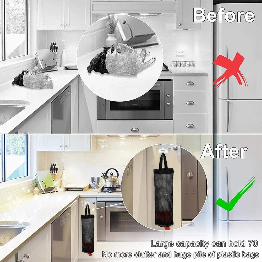 Plastic Bag & Trash Holder for Kitchen, Home, Shopping