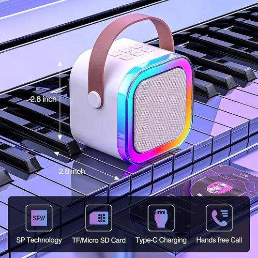 Portable Bluetooth Karaoke Speaker with RGB Lights – Fun for Kids