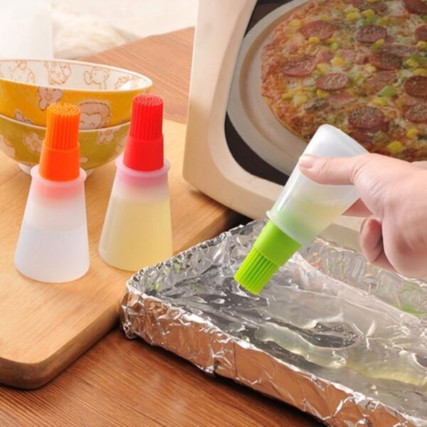 Portable Silicone Oil Bottle Brush for BBQ & Baking