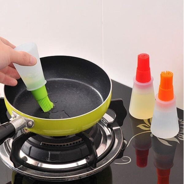 Portable Silicone Oil Bottle Brush for BBQ & Baking