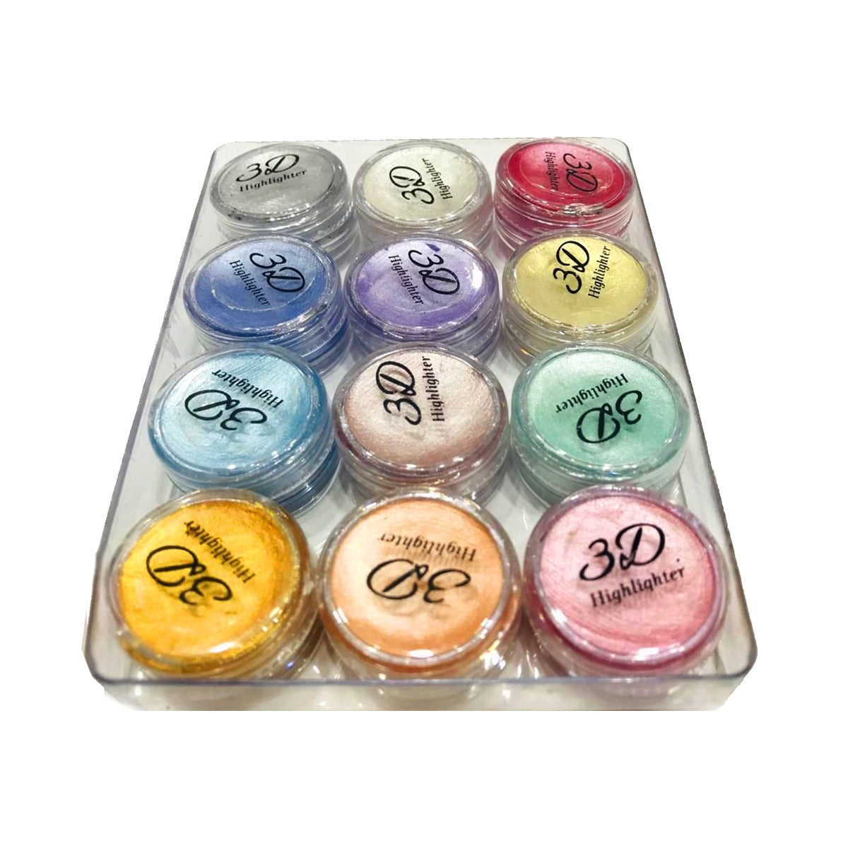 Professional 3D Highlighter 12 Color Shimmer Palette