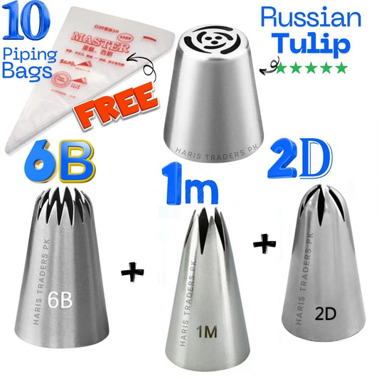 Russian Nozzle Set Stainless Steel Icing Piping Tips for Cakes