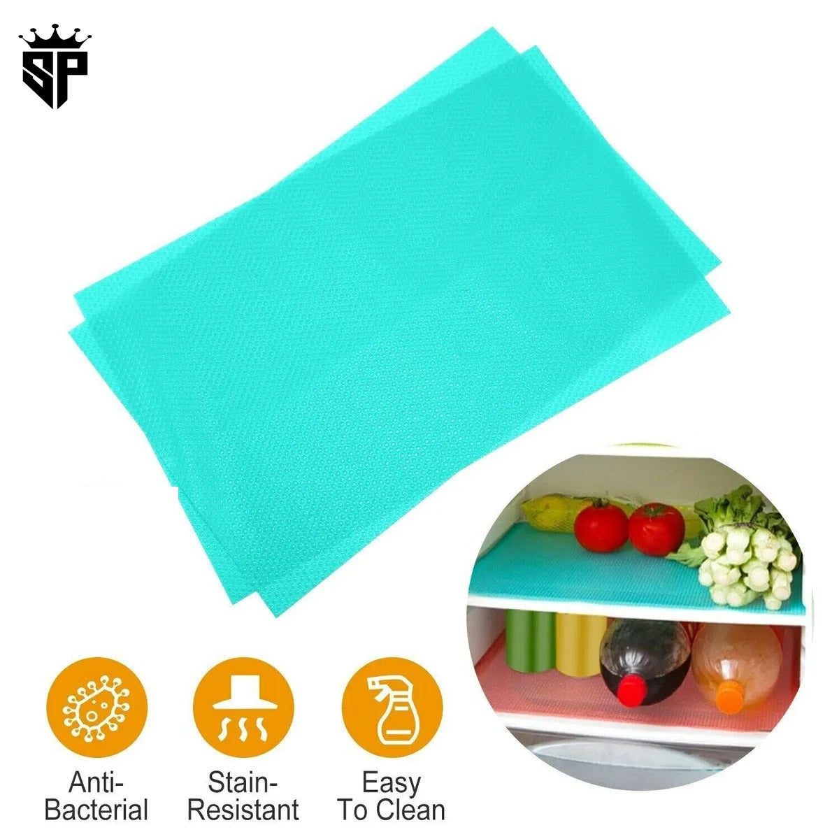 SP Dealz Waterproof Refrigerator Mats | Washable Fridge Liners