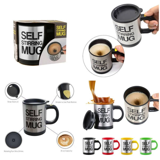 Self Stirring Mug Cell Operated Random Colors