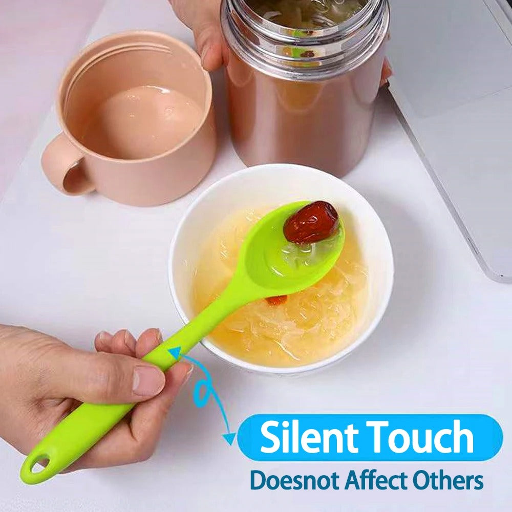 Soft Silicone Long Handle Spoon Cooking Utensil