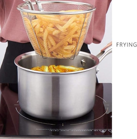 Stainless Steel Fry Basket for Deep Frying & Cooking