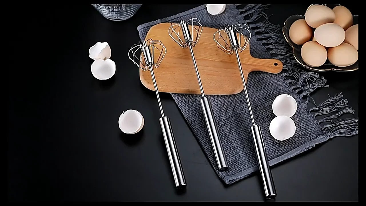 Stainless Steel Semi-Automatic Egg Beater for Easy Mixing