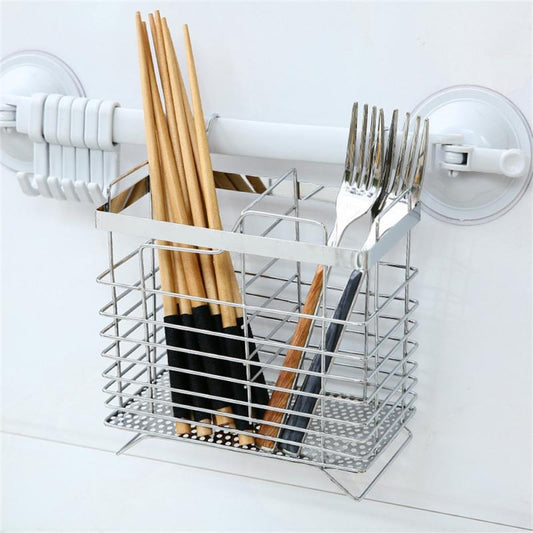 Steel Spoon Holder Kitchen Utensil Organizer Rack