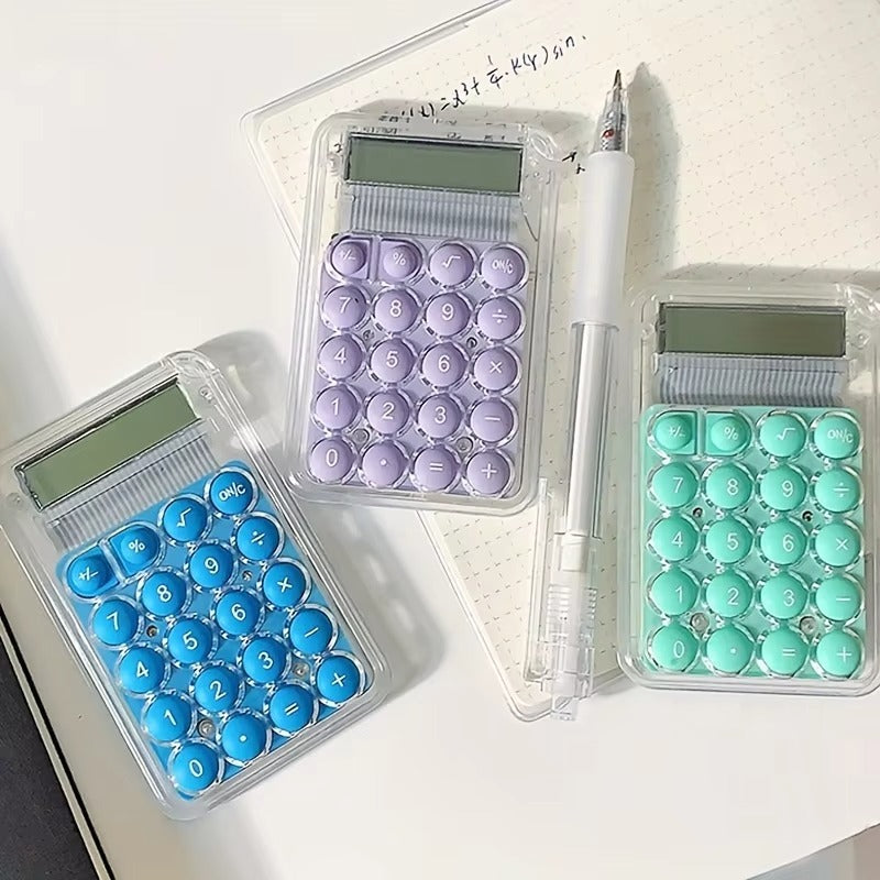 Student Calculator with LCD Display & Soft Silicone Buttons