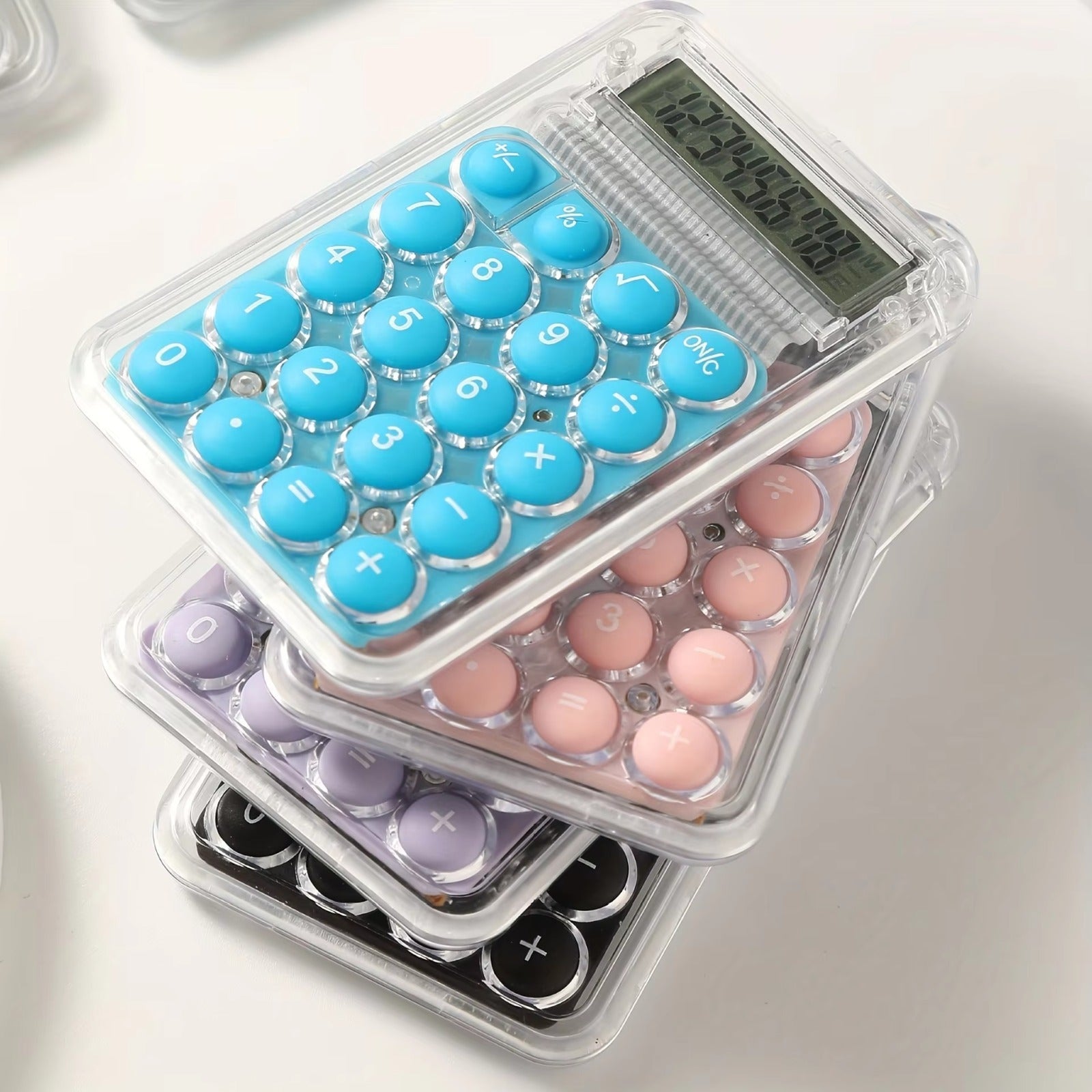 Student Calculator with LCD Display & Soft Silicone Buttons