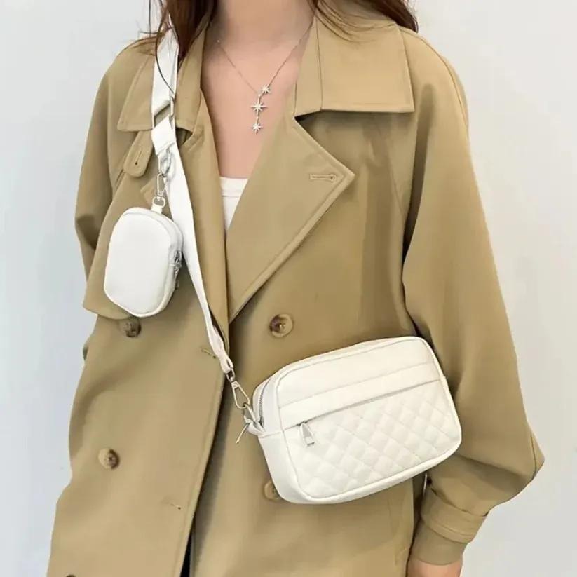 Stylish Convertible Crossbody Bag For Girls - Black PU Leather