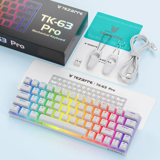 Tezarre TK-63 PRO RGB Wireless Mechanical Gaming Keyboard
