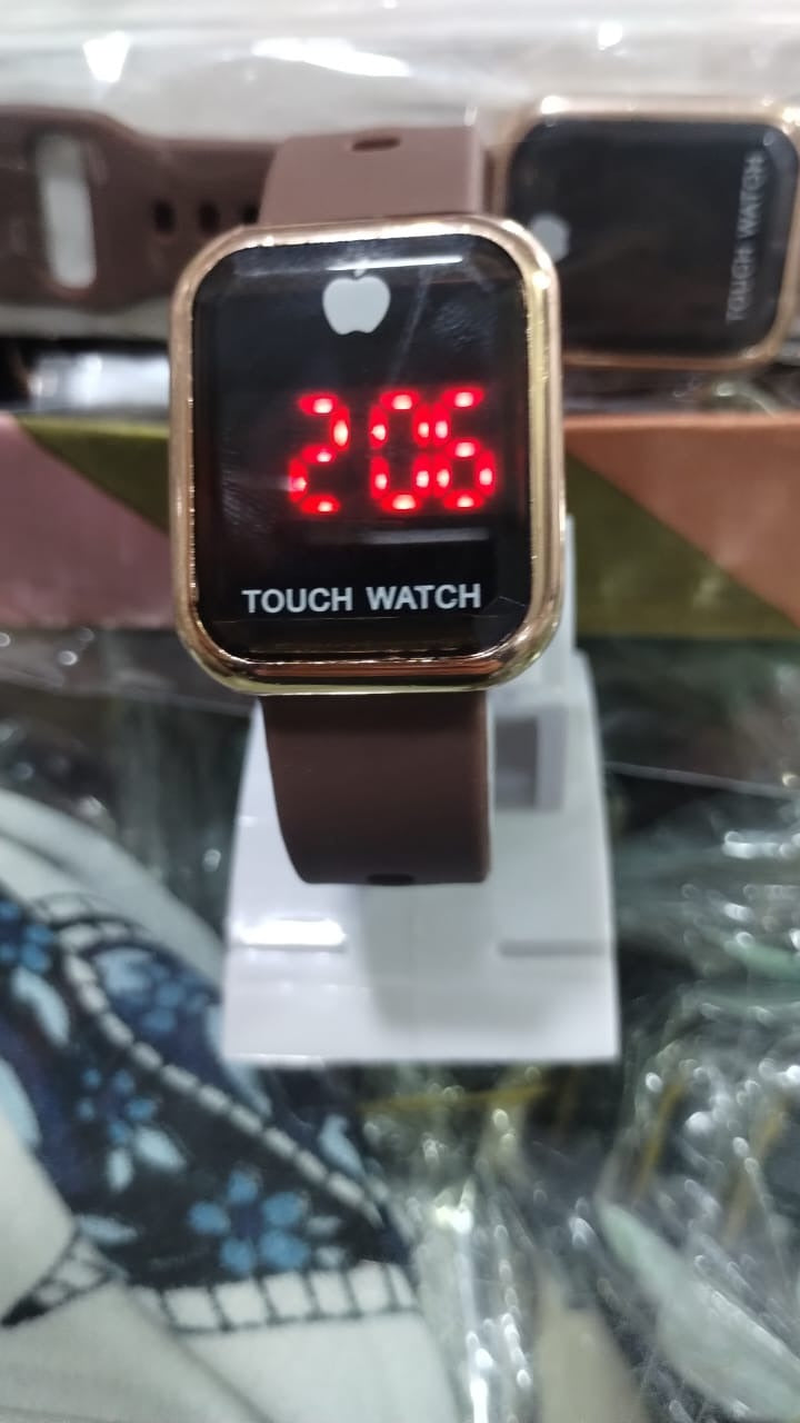 Touch LED Digital Watch – Casual Sports Unisex Square Design