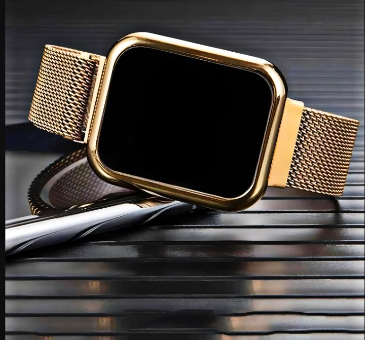 Touch LED Digital Watch for Men & Women – Golden Square Design