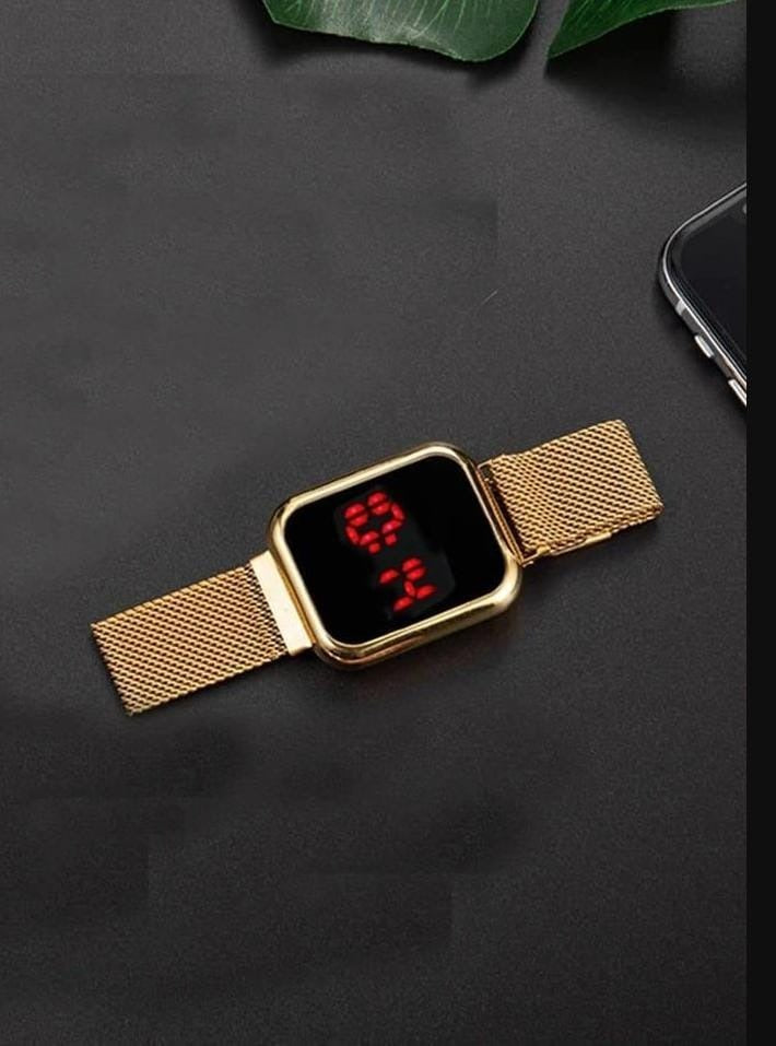 Touch LED Digital Watch for Men & Women – Golden Square Design
