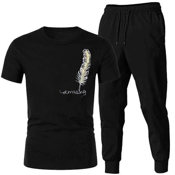 Tracksuit Amazing Trendy Smart black t shirt And Trouser For boys & Men