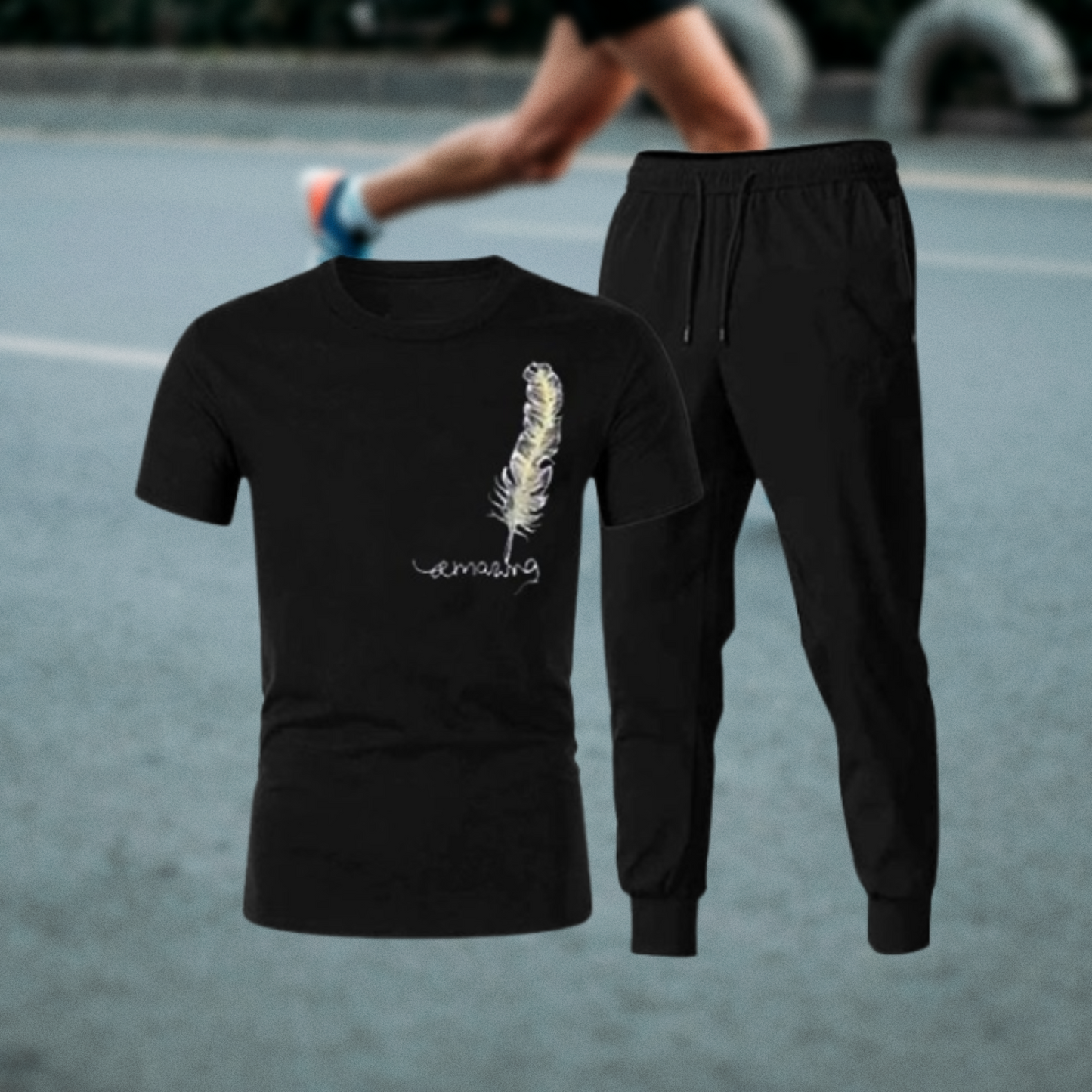 Tracksuit Amazing Trendy Smart black t shirt And Trouser For boys & Men