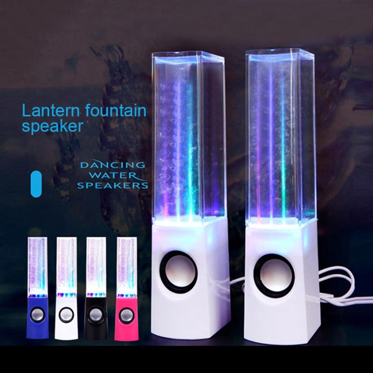 Water Dancing Speakers with Random LED Colors – Premium Sound