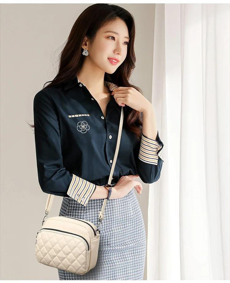 Women PU Leather Embroidered Shoulder Bag – Stylish & Durable