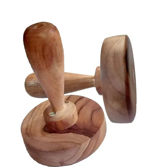 Wooden Potato Masher & Roti Press – Durable Multi-Purpose Crusher