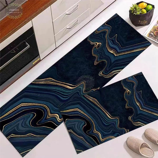 Zivora 2pcs Kitchen Runner Mat Non-Slip Soft Washable Rug