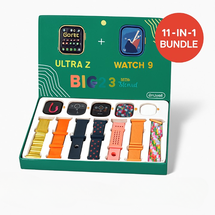 i50 Smart Watch Bundle – 7 Straps, 2 Watches & Covers