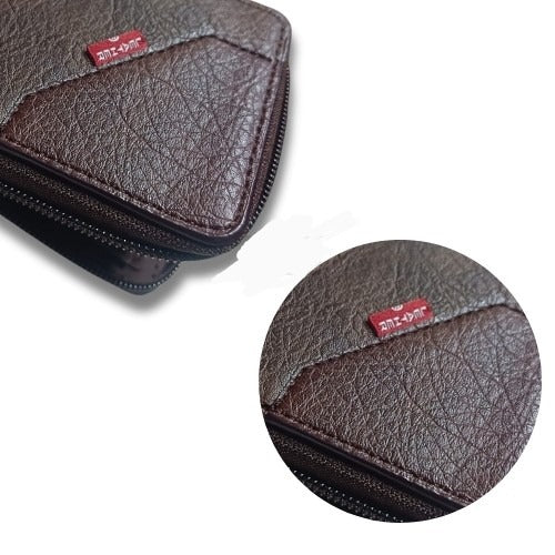 Men’s Daily Use Bifold Zipper Wallet – Stylish & Compact