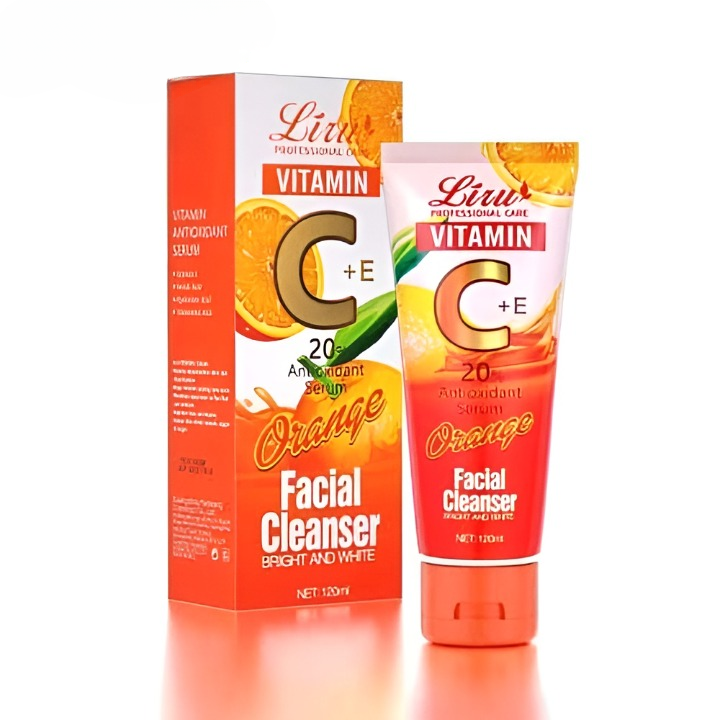 Liru Orange Facial Cleanser 120ml – Brightening Vitamin C Wash