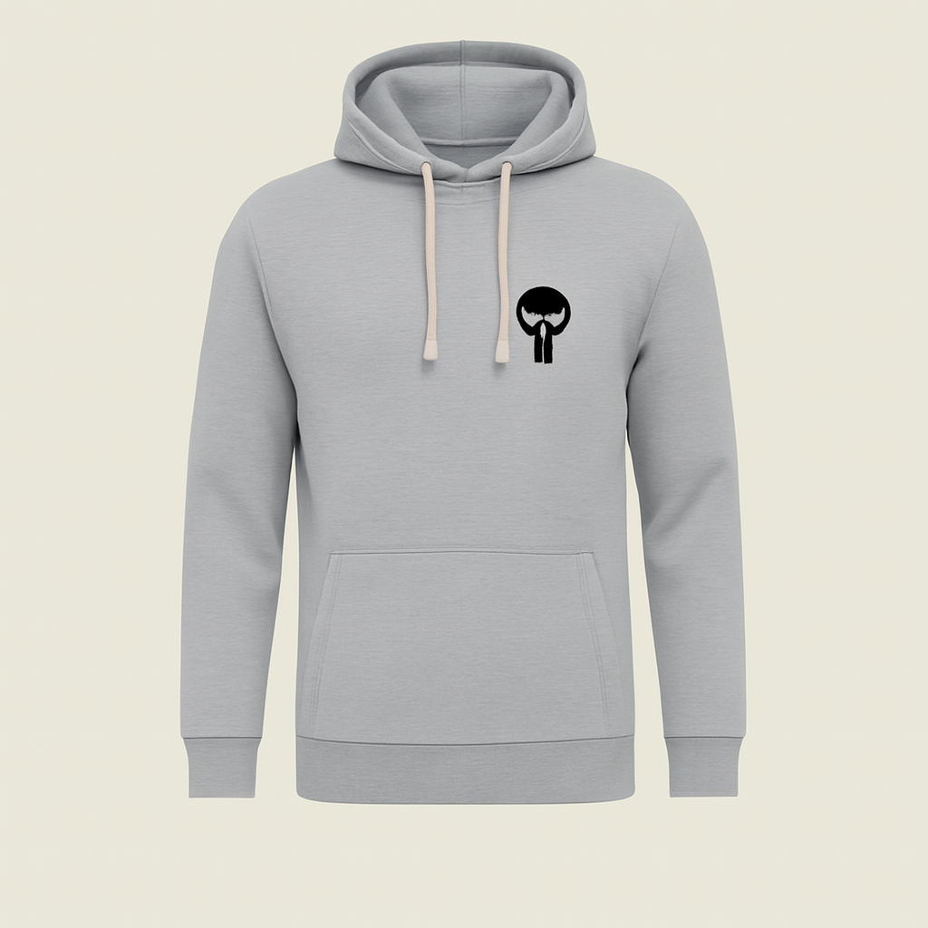 Grey Skull Printed Hoodie – Teens & Adults Premium Wear