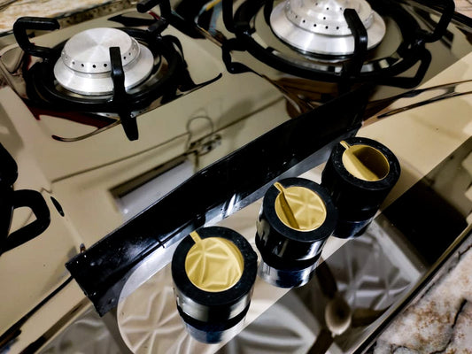 Zee 3 Burner Stainless Steel Hob Stove with Heat Protector