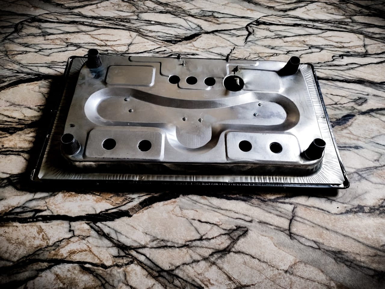 Zee 3 Burner Stainless Steel Hob Stove with Heat Protector